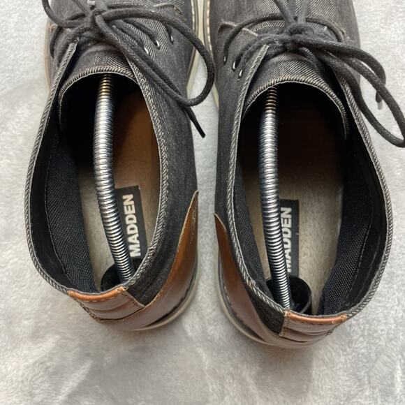 Madden M-Dolyn Denim Chukka Boots Mens 12M Blue Canvas Lace Up Hipster Shoes - Picture 5 of 11